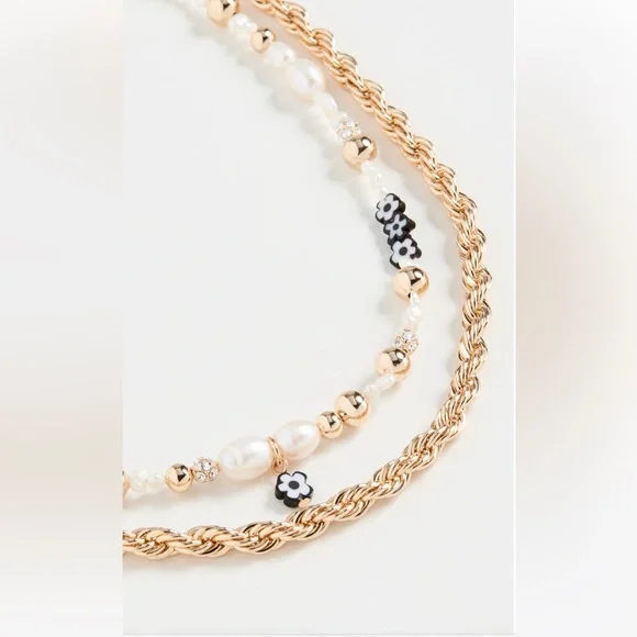 Dannijo Lucy 10K Gold-Plated & Multi-Stone Double-Strand Necklace NWT - Picture 7 of 17